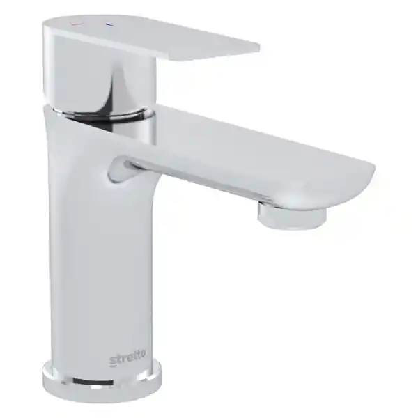 Stretto Grifería Monomando Lavamanos Bajo Bruna Cromo