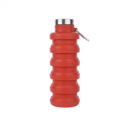 Botella de Silicona de Plegable Color Sólido Rojo 500 mL Miniso