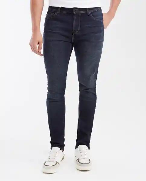 Jean Súper Slim Azul Dark Ultraoscuro Talla 28/32 Chevignon