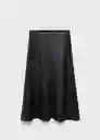 Falda Paris Negro Talla 34 Mujer Mango