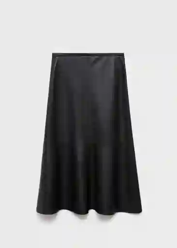 Falda Paris Negro Talla 34 Mujer Mango