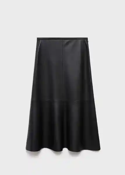 Falda Paris Negro Talla 34 Mujer Mango