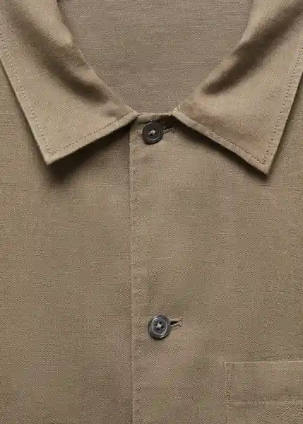 Sobrecamisa Amalfi Khaki Talla L Hombre Mango