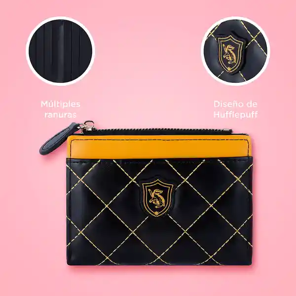 Cartera Con Diseño Rombos Serie Harry Potter Hufflepuff Miniso