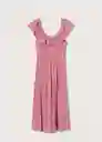 Vestido Soraya Fucsia Talla 28 Mujer Mango