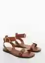 Sandalias Isla Cuero Talla 37 Mujer Mango