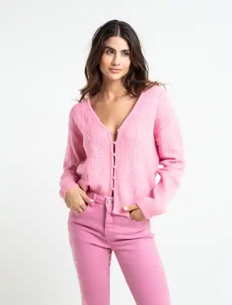 Blusa Tejido Prity Mujer Rosa Ahumado Medio T.S 483E049 Naf Naf