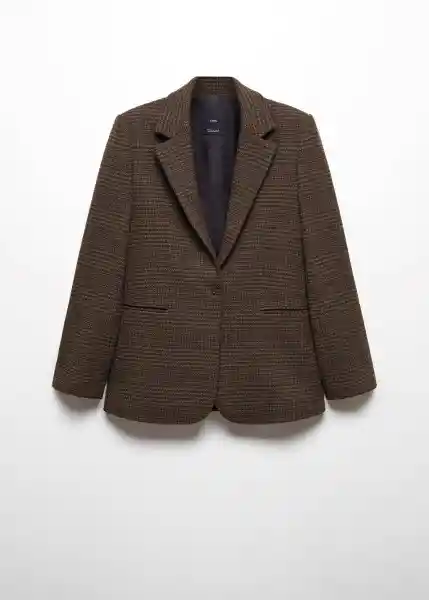 Blazer Americana Bruna Marrón Talla S Mujer Mango