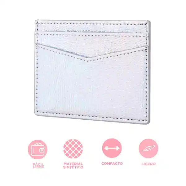 Tarjetero Shiny Plata Miniso