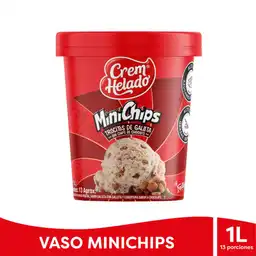 Crem Helado Helado Tradicional Sabor a Vainilla con Minichips