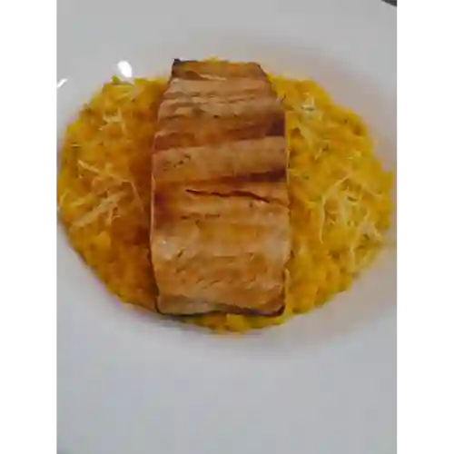 Salmón con Risotto