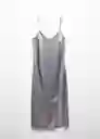 Vestido Tina Plata Talla L Mujer Mango