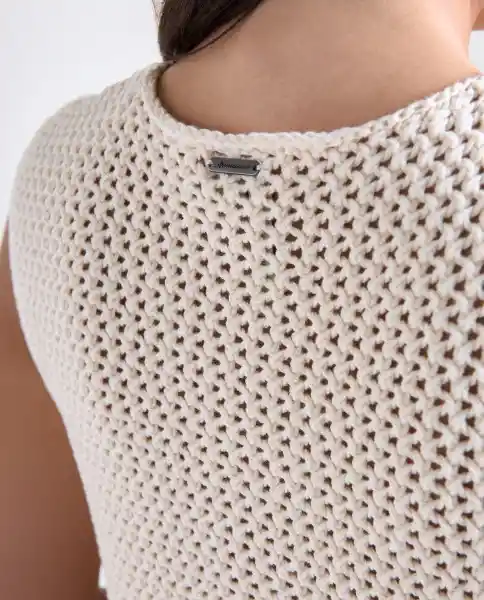 Chaleco Mujer Crudo Talla S 699G002_CRU110105 Americanino