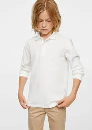 Polo Aron Offwhite Talla 06 Niños Mango