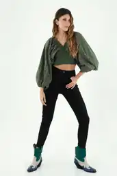Jean Negro Para Mujer