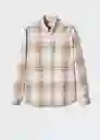 Camisa Zahara Beige Talla S Hombre Mango