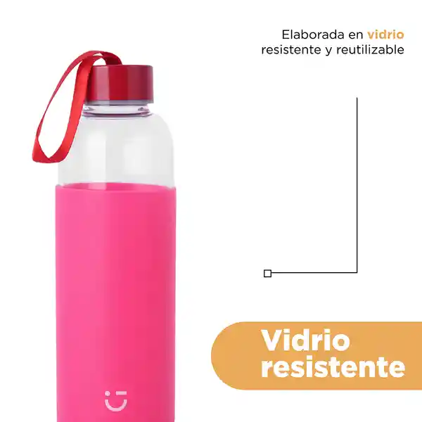 Vaso de Vidrio Serie Rosado Miniso