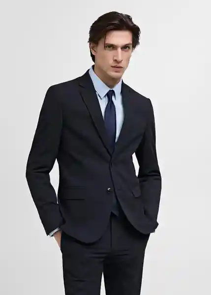 Blazer Americana Paris Navy Talla 46 Hombre Mango