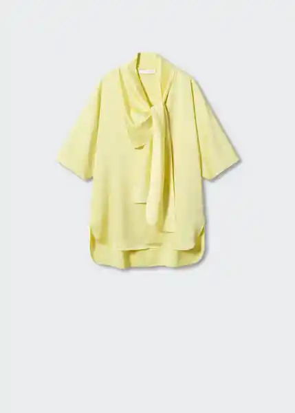 Blusa Gala-A Amarillo Pastel Talla S Mujer Mango