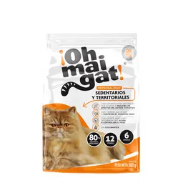 Ohmaigat Alimentos para Gato Adulto Sedentarios 500gr