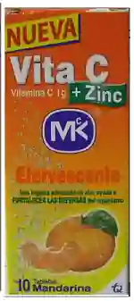 Vita C + Zinc Mk Sabor Mandarina en Tableta Efervecente