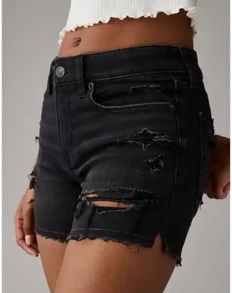 Short Mujer Negro Talla 4 American Eagle