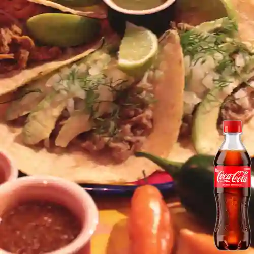 Combo Tacos de Carnitas +Cocacola Orig 400ml