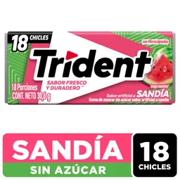 Chicle Trident Sin Azúcar de Sandia 18 Unidades