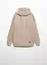 Sudadera Hoodie Niños Beige Talla 18 Mango