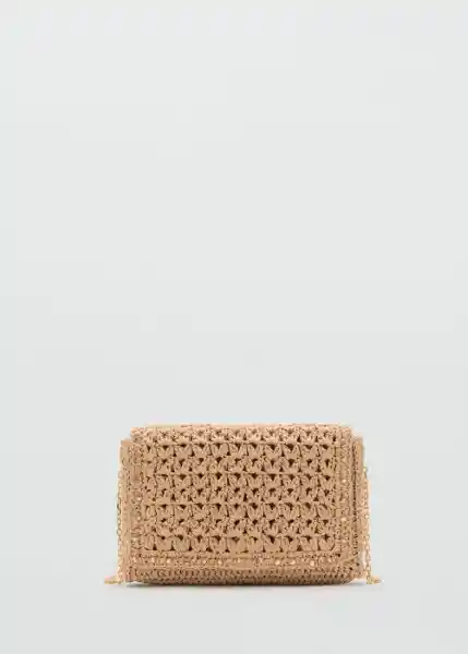 Bolso M Espiga Beige Talla 99 Mujer Mango