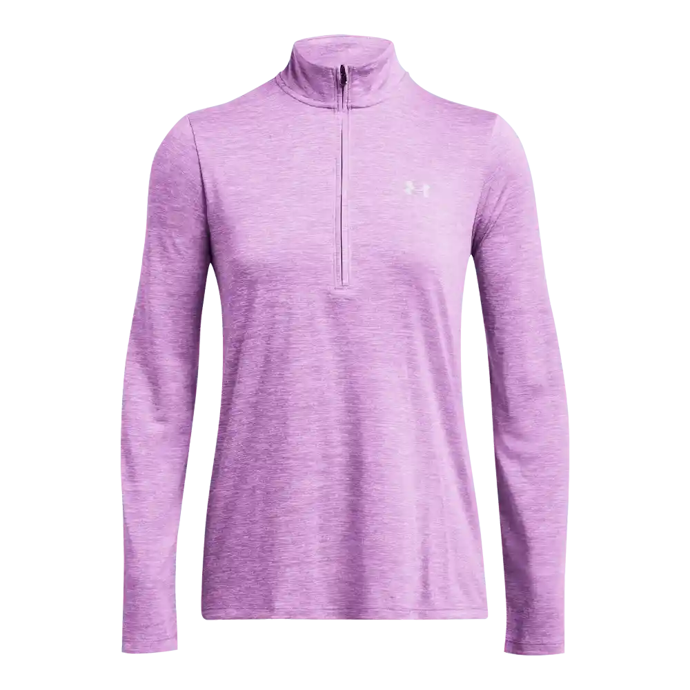 Under Armour Camiseta Tech 1/2 Zip Twist Mujer Morado MD