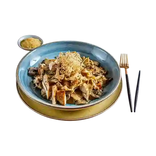 Pastas Champiñones y Pollo