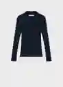 Cárdigan Latte Navy Talla S Mujer Mango