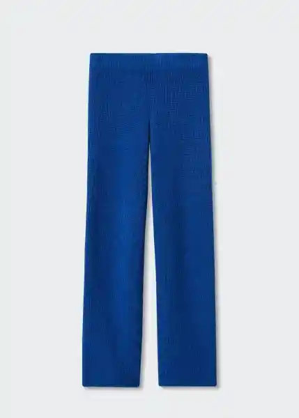 Pantalón Grande Azul Noche Talla M Mujer Mango