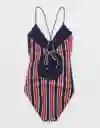 Vestido de Baño Entero Azul Talla: MEDIUM 5857410 American Eagle