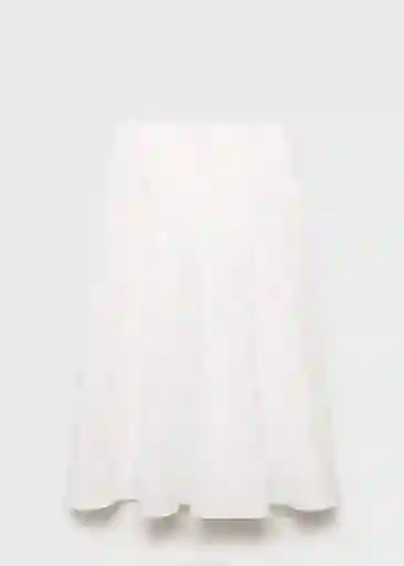 Falda Varese Blanco Talla 36 Mujer Mango
