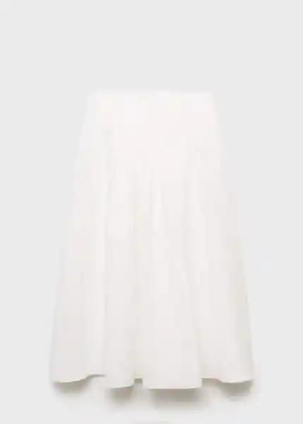 Falda Varese Blanco Talla 36 Mujer Mango