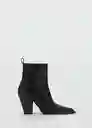 Botines Choco Negro Talla 37 Mujer Mango