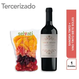 Combo Selvati Sangría Tinto + Vino Tinto Siete Soles