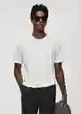 Camiseta Liman Blanco Talla M Hombre Mango
