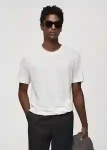 Camiseta Liman Blanco Talla M Hombre Mango