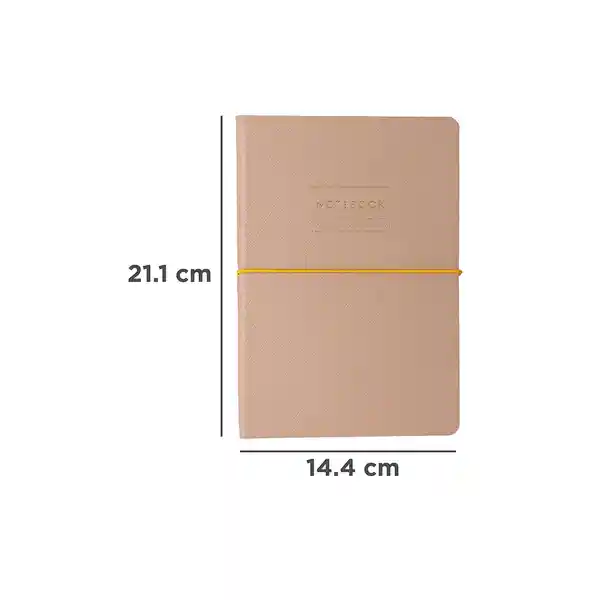 Cuaderno A5 Tapa Dura 80 Hojas Khaki Miniso
