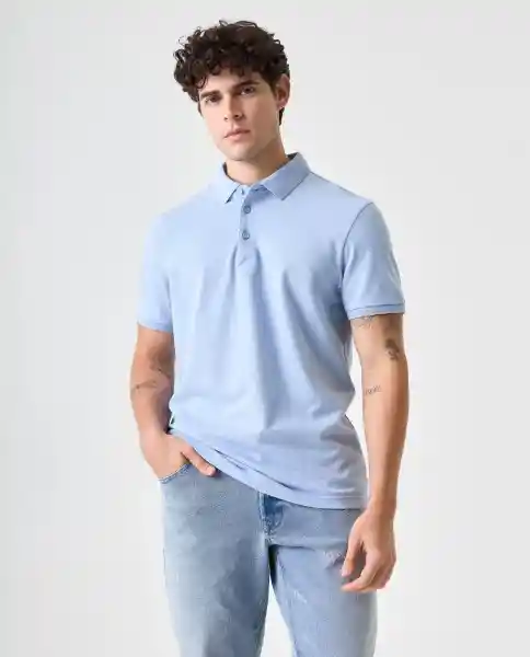Camiseta Polo Hombre Azul Talla M 802G000_AZU144115 Americanino