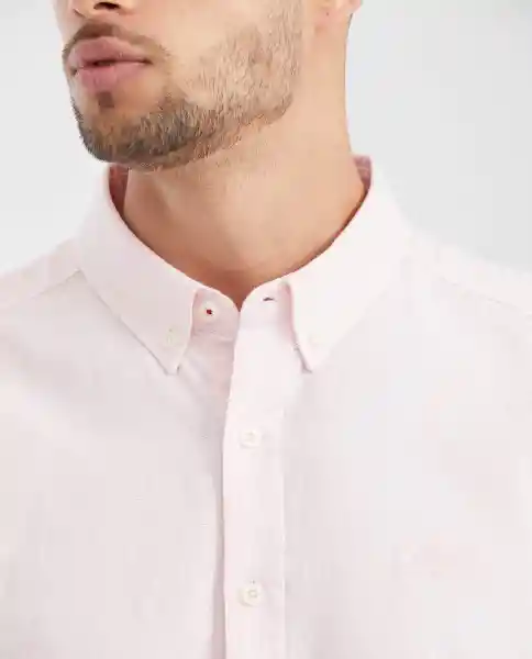 Camisa Button Down Manga Corta Rosa Nouveau Claro L Chevignon