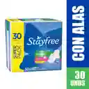 Stayfree Toalla Higienicanormal Con Alas X 30 Und