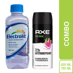 Combo Axe Desodorante Epic Fresh + Electrolit Suero Mora Azul