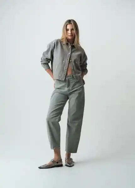 Chaqueta Mujer Nana Verde Calma Medio Talla L 422G377 Naf Naf