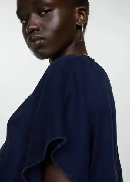 Enterizo Mono Milo Tejano Oscuro Talla 18 Mujer Mango