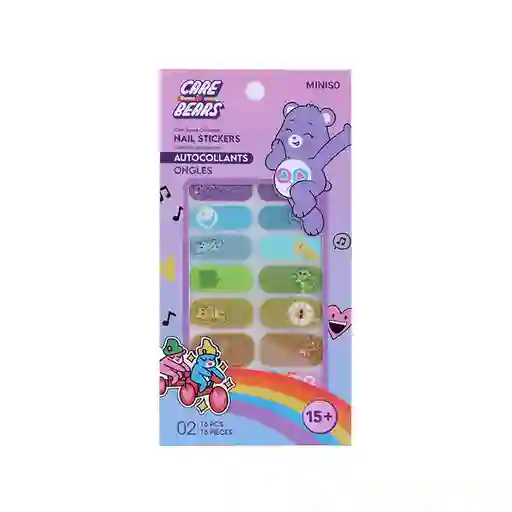 Sticker Ositos Cariñositos Pegatinas Para Uñas Colores Miniso