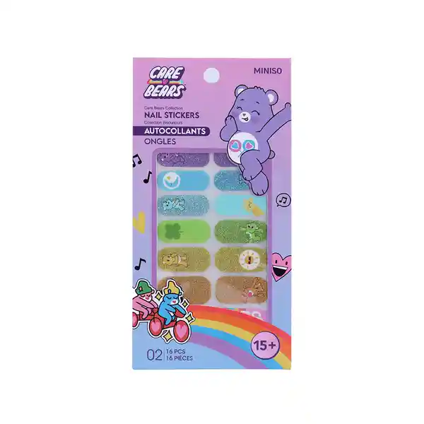 Sticker Ositos Cariñositos Pegatinas Para Uñas Colores Miniso